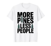More Pines Less People Introvert Solo Hiking Saying T-Shirt