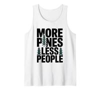 More Pines Less People Introvert Solo Hiking Saying Tank Top