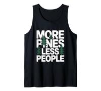 More Pines Less People Introvert Solo Hiking Saying Tank Top