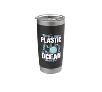 More Plastic in the Ocean Than Fish Pollution Awareness Stainless Steel Insulated Tumbler