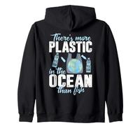 More Plastic in the Ocean Than Fish Pollution Awareness Zip Hoodie