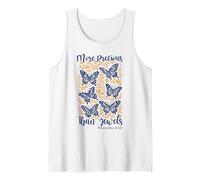 More Precious Than Jewels Proverbs Bible Verse Butterflies Tank Top