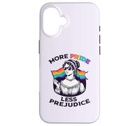 MORE PRIDE LESS PREJUDICE Jane Austen LGBT Sunglasses Meme Case for iPhone 16