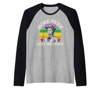 More Pride Less Prejudice Pride Month LGBTQ Gay Lesbian Raglan Baseball Tee