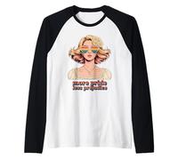 More Pride Less Prejudice Rainbow Heart Sunglasses Freedom Raglan Baseball Tee
