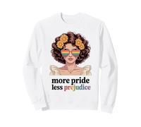 More Pride Less Prejudice Rainbow Heart Sunglasses Freedom Sweatshirt