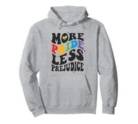 More Pride Less Prejudice Retro Rainbow LGBTQ Equality Shirt Pullover Hoodie