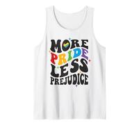 More Pride Less Prejudice Retro Rainbow LGBTQ Equality Shirt Tank Top