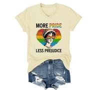 More Pride Less Prejudice Shirt V Neck, Unisex