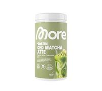 More Protein Iced Matcha Latte, Pistachio White Chocolate, 500 g, 1.1 lbs, 20 Servings, Matcha Powder with whey Protein, Low in Sugar and Fat - Made in Germany