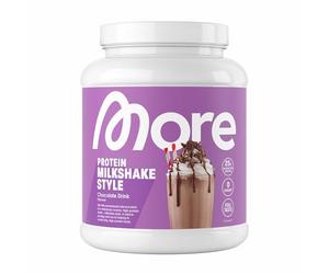 More Protein Milkshake, Chocolate Drink, 600 g, 1.32 lbs, 20 Servings, Mix of whey Concentrate and Casein, Ideal for Building and maintaining Muscle, with lactase - Made in Germany