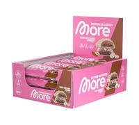 MORE Protein Satisbites, 12 x 2 x 25 g, White Hazelnut Nougat, up to 16 g protein per serving, no added sugar, made in Germany