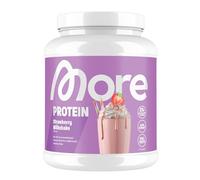 More Protein, Strawberry Milkshake, 600g, 1.32 lbs, 20 Servings, Mix of whey Concentrate and Casein, Ideal for Building and maintaining Muscle, with lactase - Made in Germany