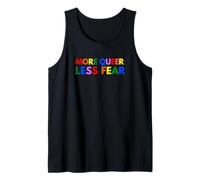 More Queer Less Fear Gay Pride Aesthetic LGBTQ+ Statement Tank Top