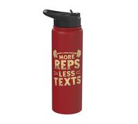 More Reps Less Texts Stainless Steel Insulated Water Bottle