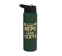 More Reps Less Texts Stainless Steel Insulated Water Bottle