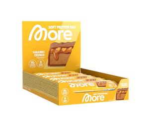 MORE Soft Protein Bar, Caramel Crunch, 10 x 50 g, High Protein Bar with no added sugar, Made in Germany