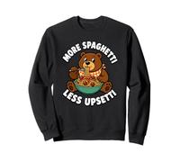 More Spaghetti Less Upsetti Bear Funny Kids Spaghetti Sweatshirt