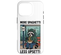 More Spaghetti Less Upsetti Funny Raccoon Case for iPhone 16 Pro