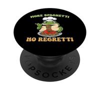 More Spaghetti No Regretti Funny Frog Pasta PopSockets Adhesive PopGrip