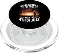 More Sparks Per Hour Than The 4th of July Steel Mill Worker PopSockets PopGrip for MagSafe