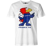 More T Vicar France 98 Vintage T Shirt - Distressed Look Print Mens Football World Cup T Shirt White