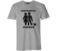 More T Vicar Last Night of Freedom - Mens Stag Do T Shirt Sports Grey