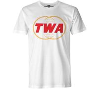 More T Vicar Trans World Airlines TWA - Mens Retro Airliner Logo T Shirt White