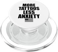 More Tattoos Less Anxiety Hardcore Gym Workout for Men Women PopSockets PopGrip for MagSafe