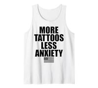 More Tattoos Less Anxiety Hardcore Gym Workout for Men Women Tank Top