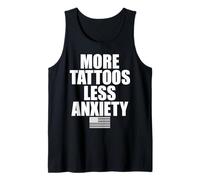 More Tattoos Less Anxiety Hardcore Gym Workout for Men Women Tank Top
