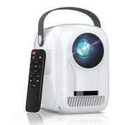 [More than 10,000 Built-in Apps] Portable Smart Projector 4K Home Cinema Mini Projector with Electric Focus, Key Stone, 800 ANSI, WIFI6 and Bluetooth Projector for Bedroom