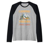 More Than Camping Friends We're A Small Gang Raglan Baseball Tee