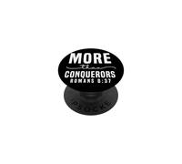 More than Conquerors Romans 8:37 Motivational Faith Design PopSockets Adhesive PopGrip