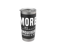 More Than Conquerors Romans 8:37 Motivational Faith Design Stainless Steel Insulated Tumbler