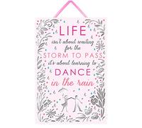 More Than Words Dance In The Rain Hanging Plaque With Ribbon Gift