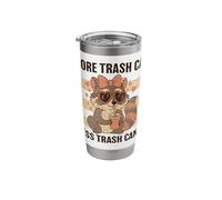 More Trash Can Less Trash Can't Funny Raccoon Stainless Steel Insulated Tumbler