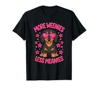 More WEENIES Less MEANIES Dachshund Pet Dog Owner Art Design Value Graphic T-Shirt