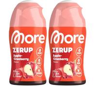 MORE Zerup, Zero Calorie Syrup a.o. with Real Fruit Extracts, Apple Cranberry, 65 ml (up to 8 l Softdrink) - Zero Added Sugars (Pack of 2)