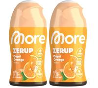 MORE Zerup, Zero Calorie Syrup a.o. with Real Fruit Extracts, Capri Orange, 65 ml (up to 8 l Softdrink) - Zero Added Sugars (Pack of 2)