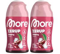 MORE Zerup, Zero Calorie Syrup a.o. with Real Fruit Extracts, Cherry, 65 ml (up to 8 l Softdrink) - Zero Added Sugars (Pack of 2)