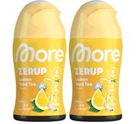 MORE Zerup, Zero Calorie Syrup a.o. with Real Fruit Extracts, Lemon Iced Tea, 65 ml (up to 8 l Softdrink) - Zero Added Sugars (Pack of 2)
