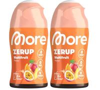 More Zerup, Zero Calorie Syrup a.o. with Real Fruit Extracts, Multifruit, 65 ml (up to 8 l Softdrink) - Zero Added Sugars (Pack of 2)