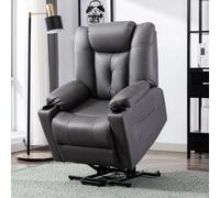 More4Homes Afton Electric Fabric Single Motor Riser Recliner Lift Mobility Tilt Chair (Charcoal)