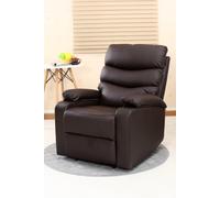 More4Homes Ashby Leather Recliner Armchair Sofa Home Lounge Chair in Brown More4Homes Brown