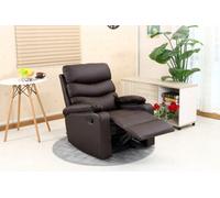 More4Homes Ashby Leather Recliner Armchair Sofa Home Lounge Chair Reclining Brown
