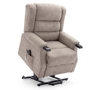 More4Homes Ashfield Electric Fabric Dual Motor Riser Rise Recliner Lift Mobility Tilt Chair Mocha