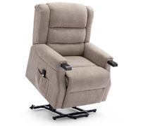 More4Homes Ashfield Electric Fabric Single Motor Riser Rise Recliner Lift Mobility Tilt Chair Mocha