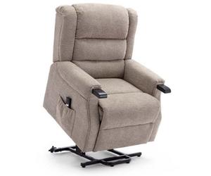 More4Homes Ashfield Electric Fabric Single Motor Riser Rise Recliner Lift Mobility Tilt Chair Mocha