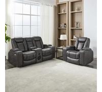 More4Homes Ashton 1+2 Seater Fabric Auto Recliner Sofa Set Grey